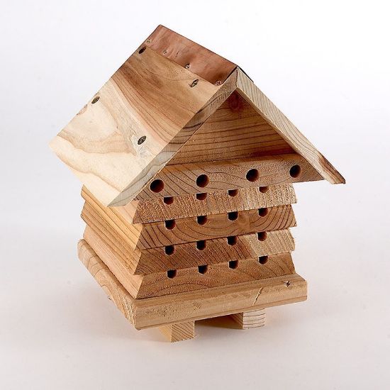 Interactive solitary beehive made with durable FSC timber
